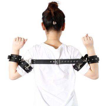 Bondage Back Bicep Cuff - Black