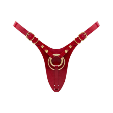 Leatherette Harness Fabulous - ONE Size - Red Glossy