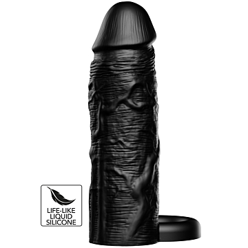 Hidden Desire Inferno Κάλυμμα Πέους Σιλικόνης με Δαχτυλίδι 15 cm Μαύρο