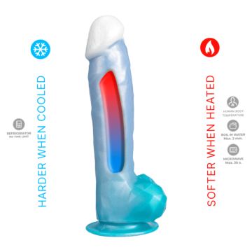 Silexd Fantasy Liquid Silicone Angel Blue Dildo 8"