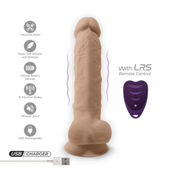 Silexd Model 1 8" Vibrating + LRS Realistic Dildo