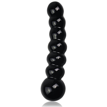 Glass Romance black anal balls