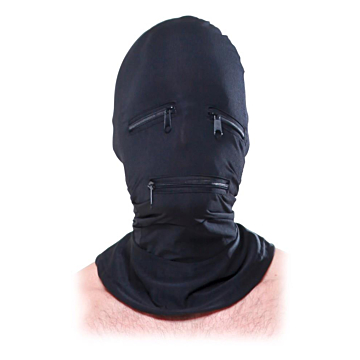 Fetish Fantasy Series Zipper Face Hood – Black