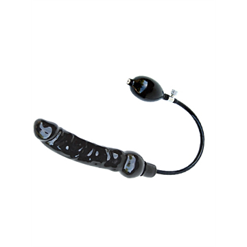 Inflatable Solid Dildo - Black L