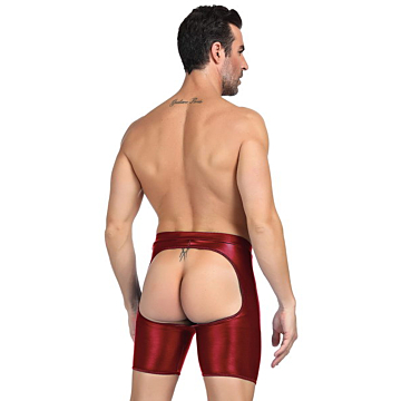 Burgundy wet look boxer briefs