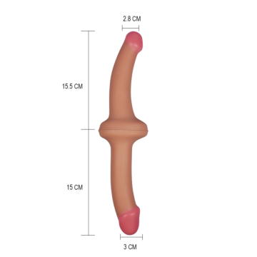 Holy Dong - Premium Silicone Double-ended Dildo 1622 Flesh + Pink