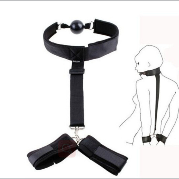 Ball gag with back restraint