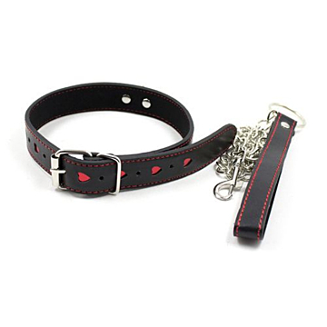 Collar and leash fetish heart
