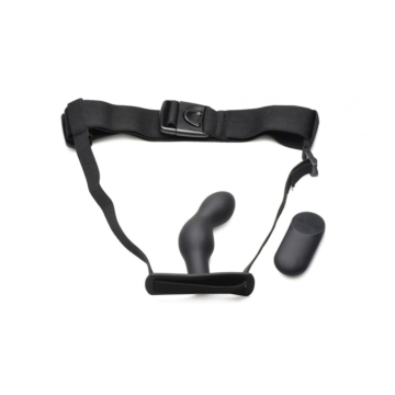 P-Spot Plugger 28X Silicone Prostate Plug with Harness & Remote Control