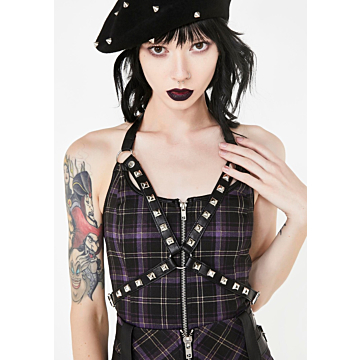 Suzie Harness Top [TARTAN]