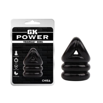 Triangle cock and ball Ring - Black