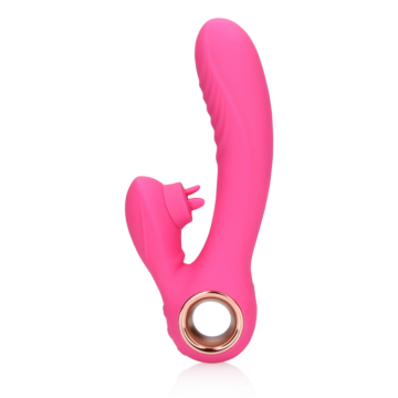 Tongue Flickering and Heating Rabbit Vibrator - Exuberant Pink *bulk
