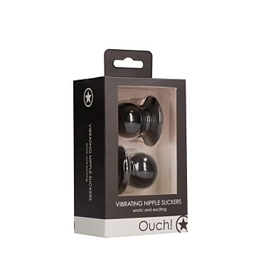 Vibrating Nipple Suckers  - Black