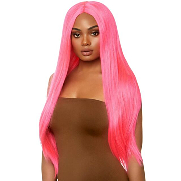 Leg Avenue Long straight center part wig - Pink