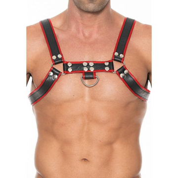 Shots Ouch Chest Bulldog Leather Harness 