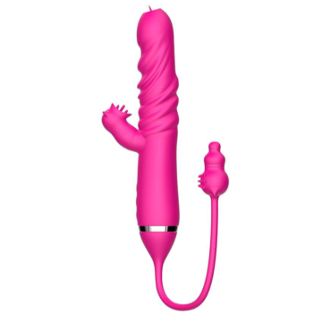 Thrusting Rabbit Vibrator Tongue licking 