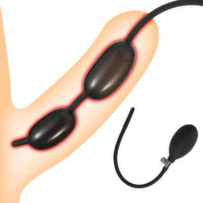 Double Ball Inflatable Urethral Dilator Penis Plug